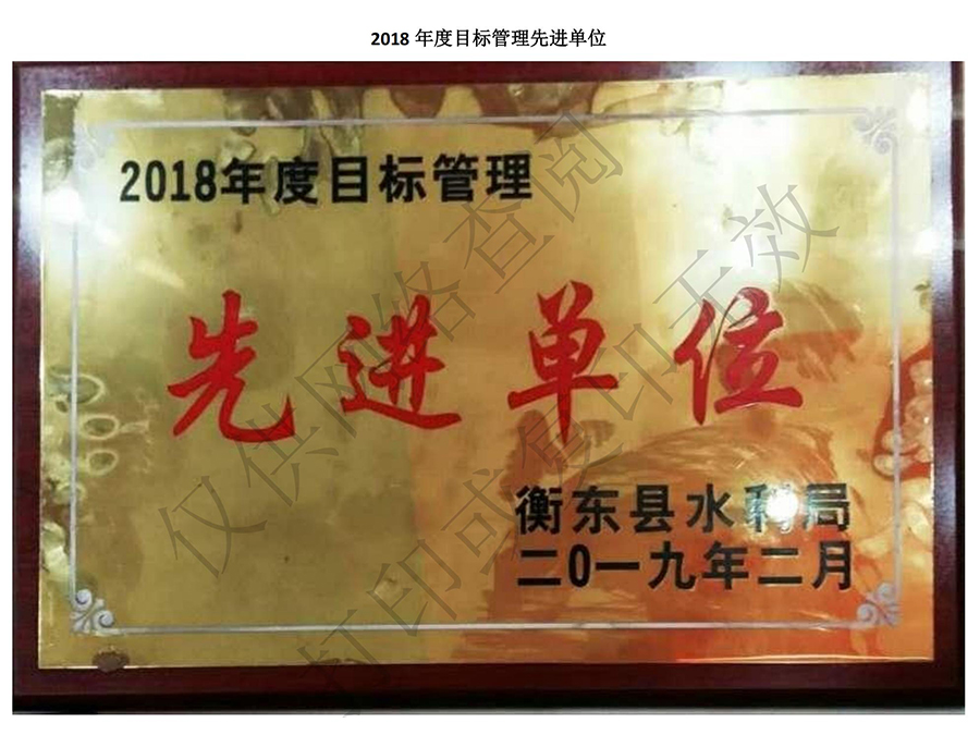 2018年度目標管理先進單位